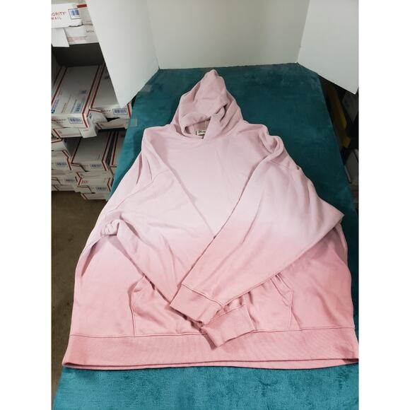 No Boundaries Hoodie Size 3XL Mens Pink Oversized Dip Dye Pullover Warm NWT - Picture 5 of 10